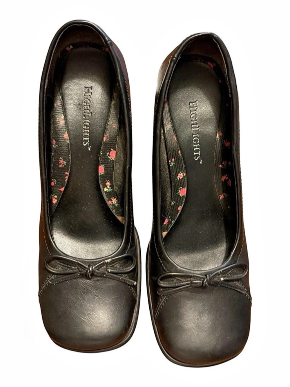 Bright Lights Women's Black Bow block Heels US 9